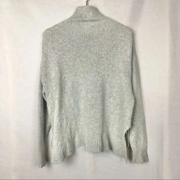 Free Press Light Gray Knit Mock Neck Pullover Sweater S - Picture 2 of 6